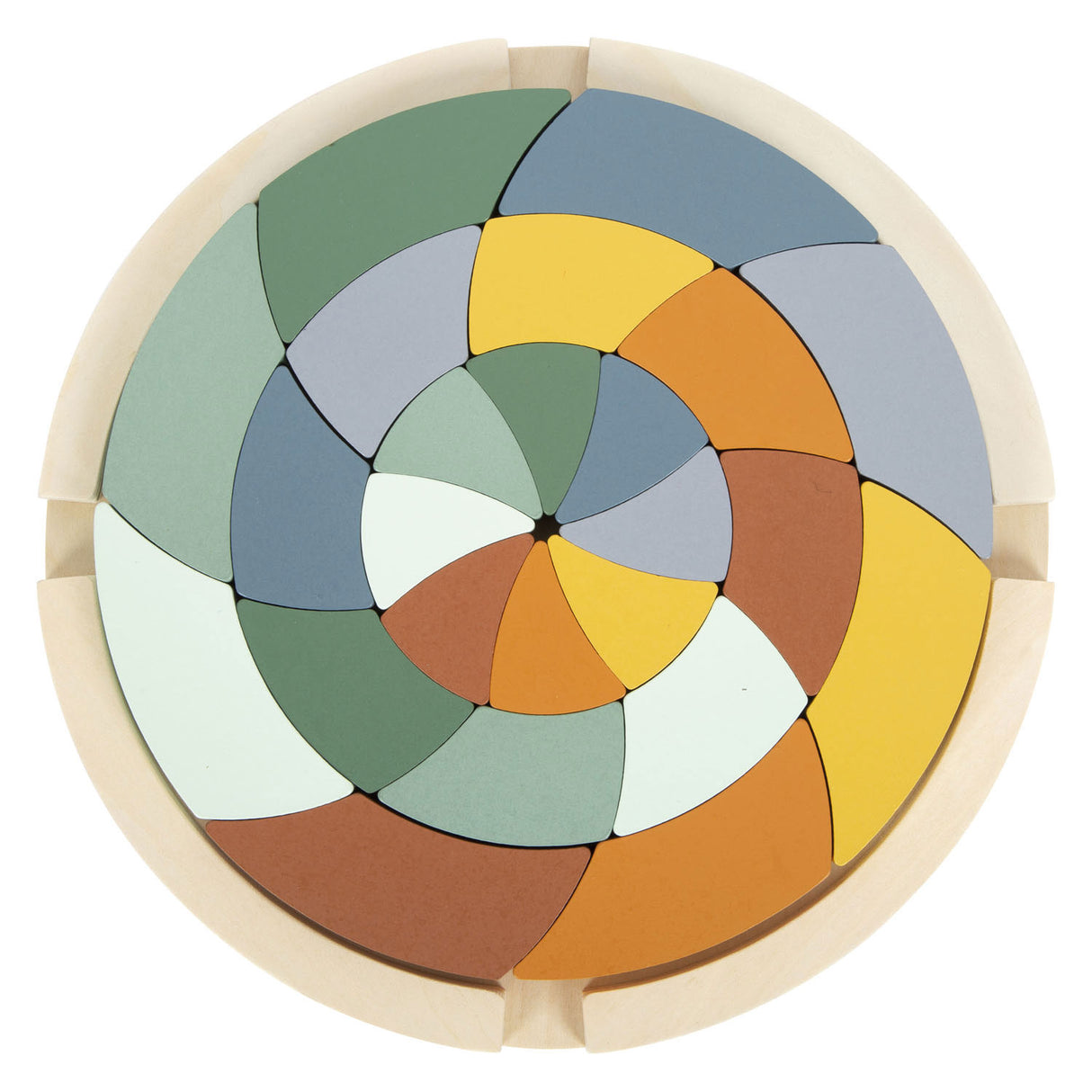 Small foot - puzzle en forme de bois safari rond, 24 pcs.