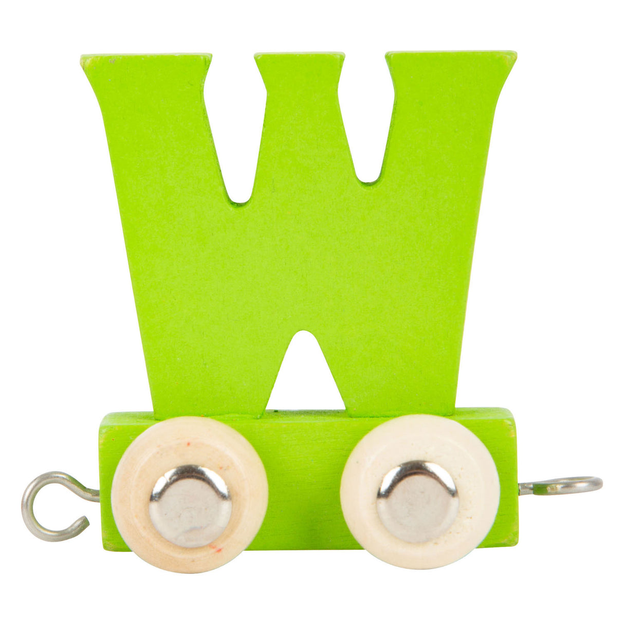Small foot - train de lettres en bois couleur - w