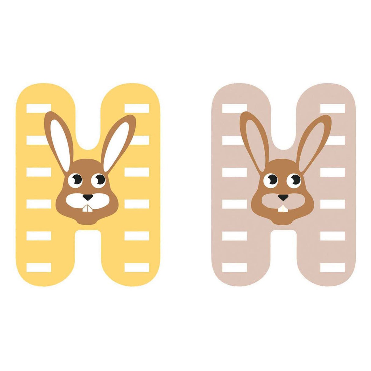 Small foot - lettre enfant animal en bois - h