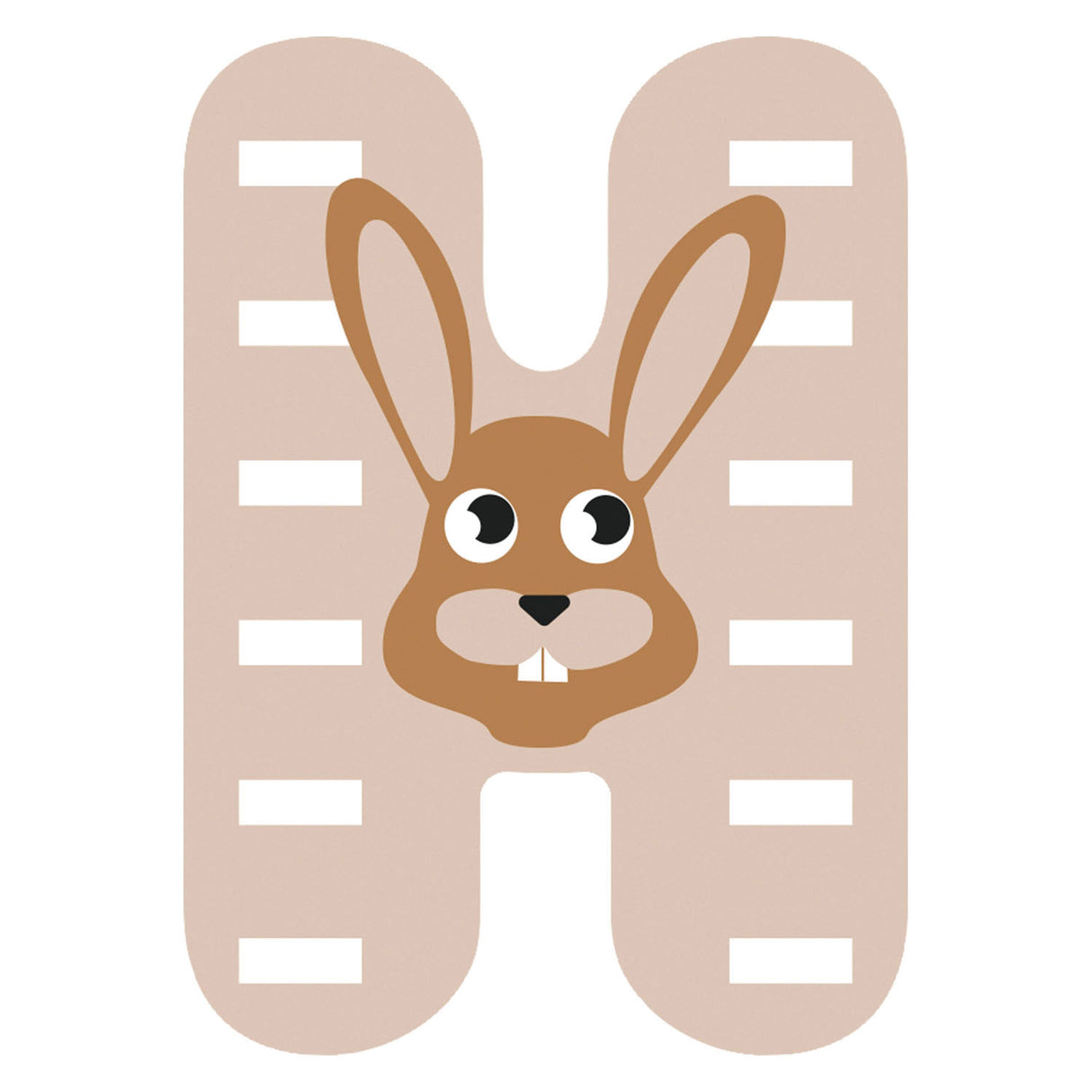 Small foot - lettre enfant animal en bois - h