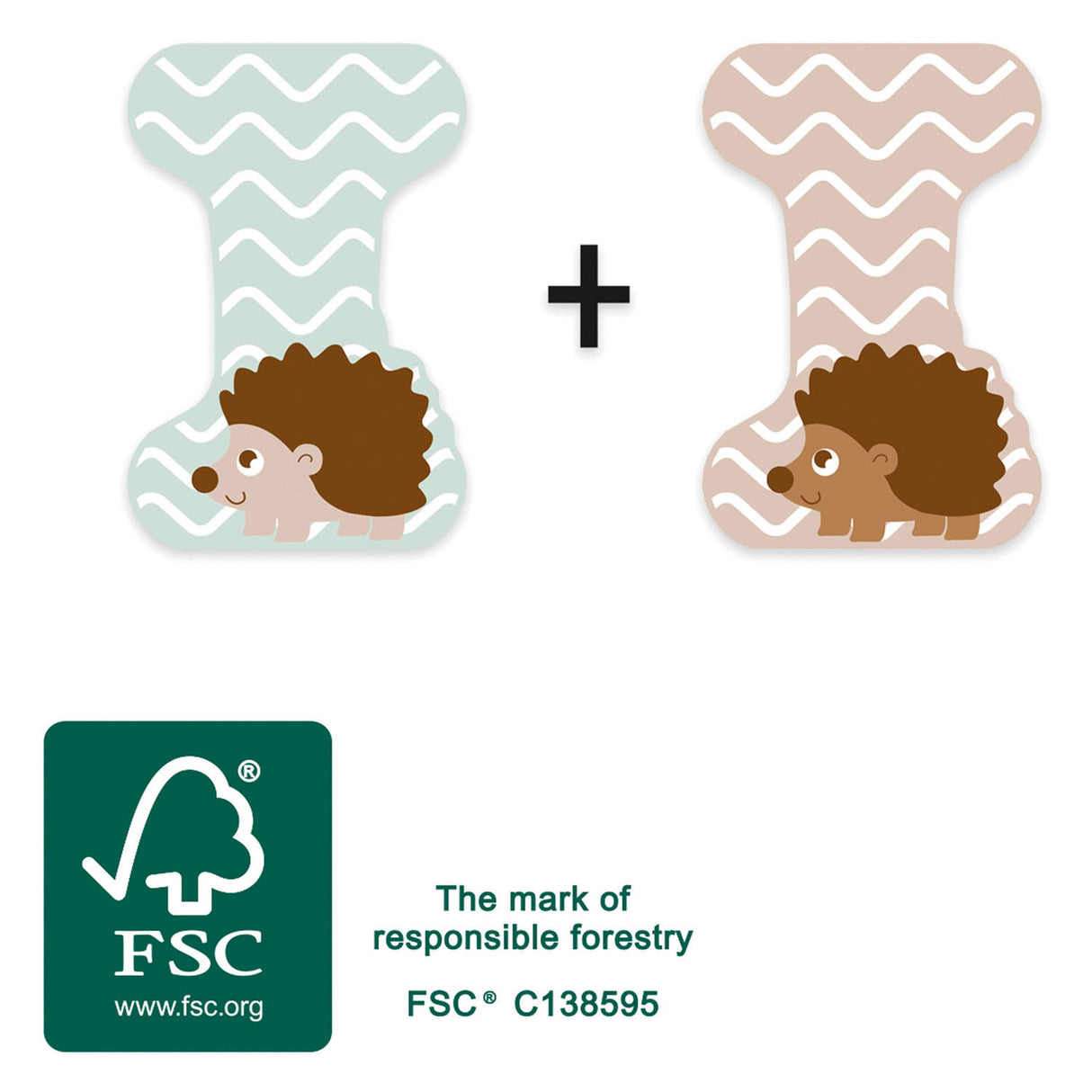 Small foot - lettre enfant animal en bois - i