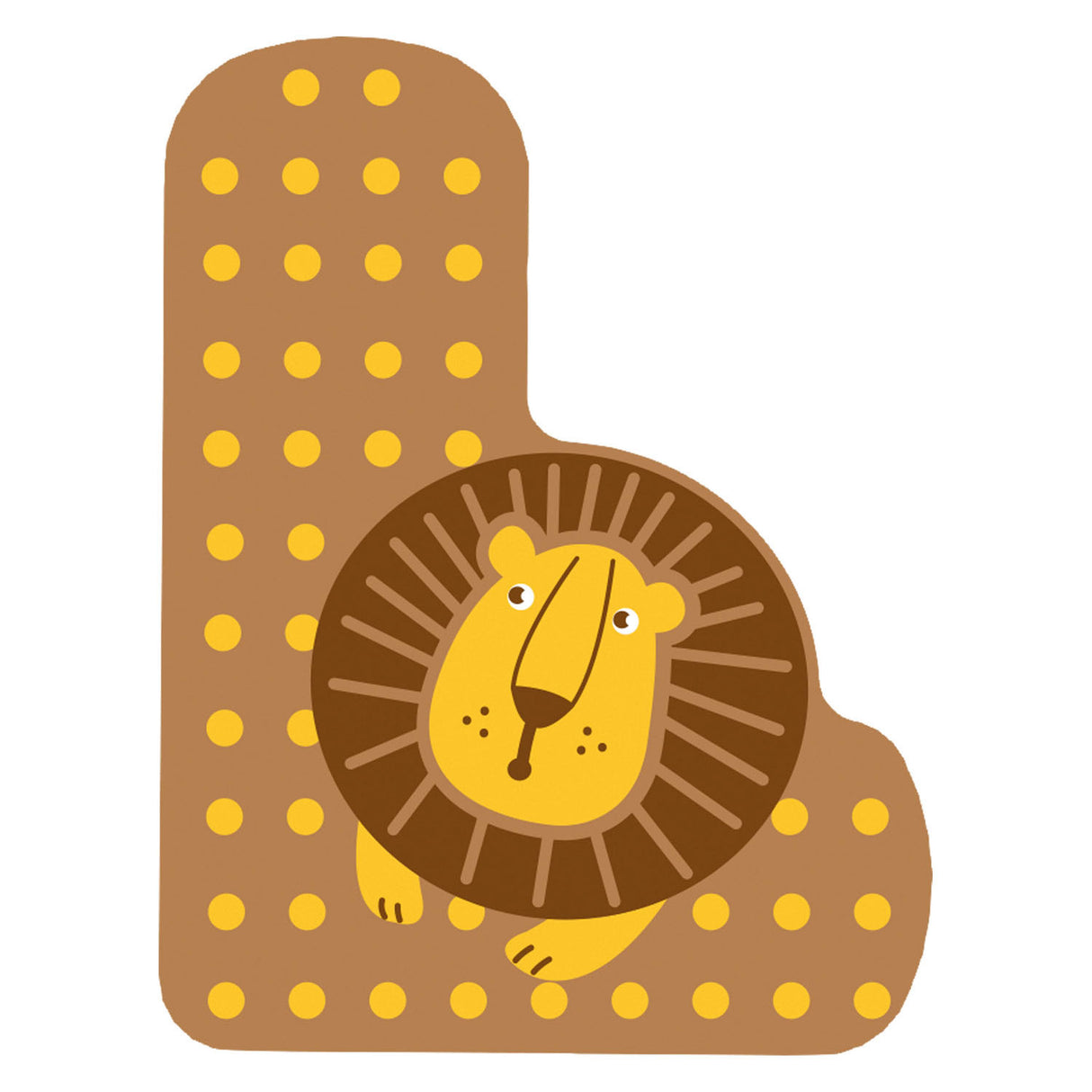 Small foot - lettre enfant animal en bois - l