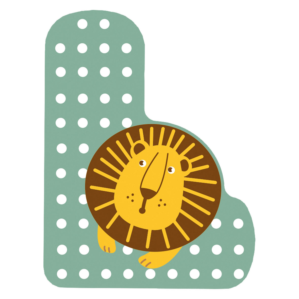 Small foot - lettre enfant animal en bois - l