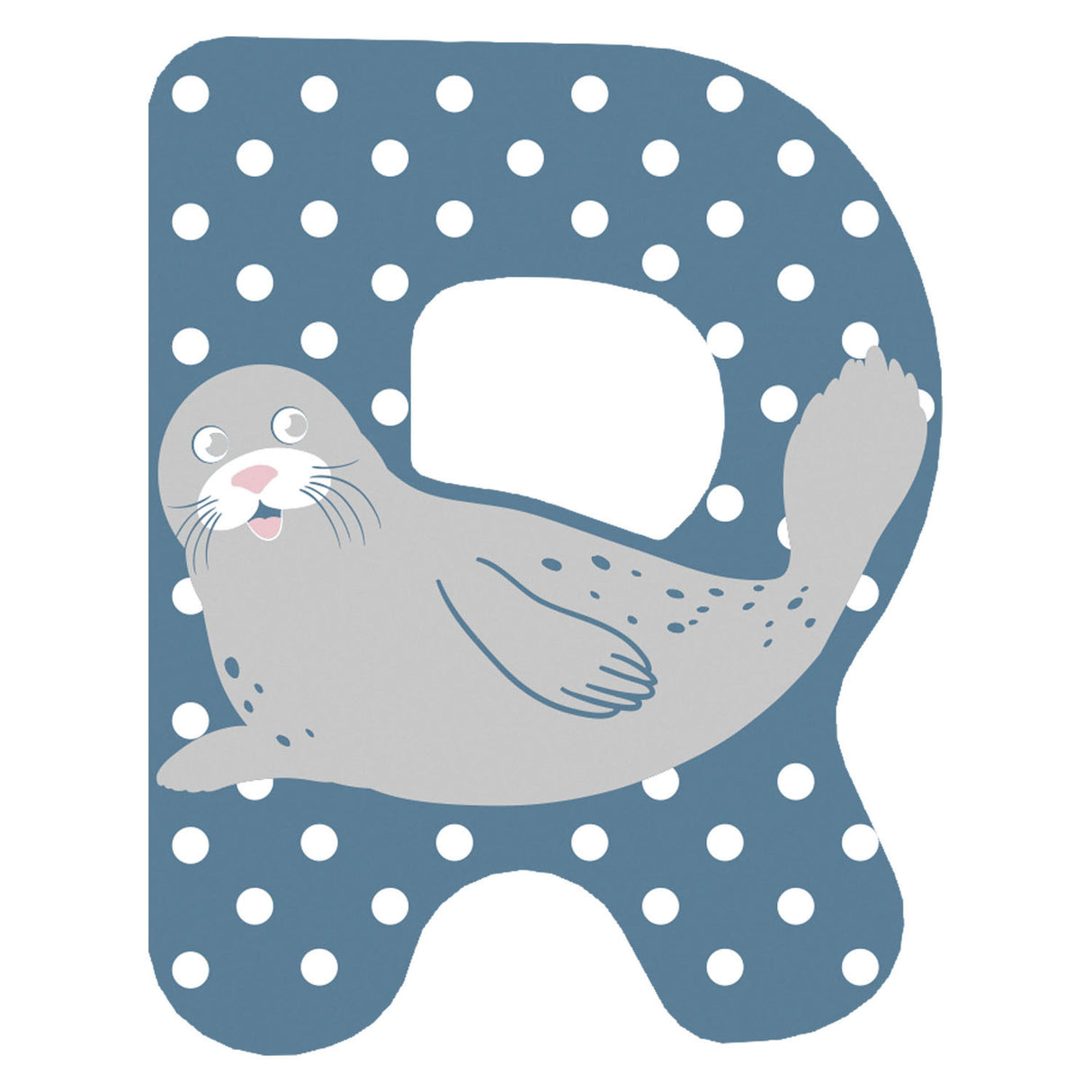 Small foot - lettre enfant animal en bois - r