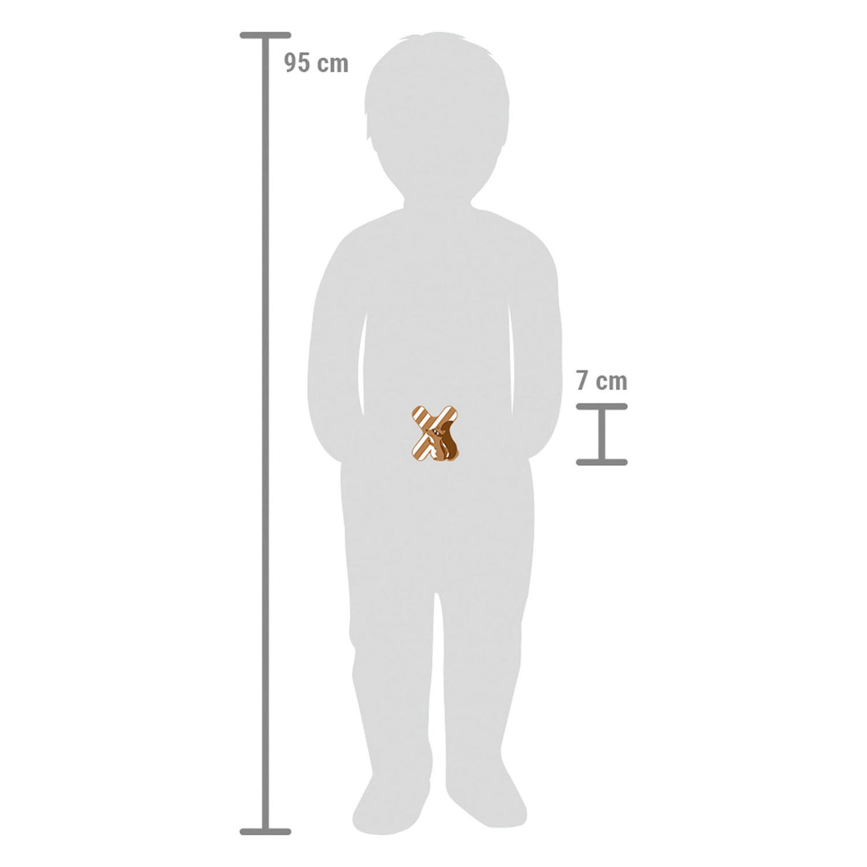 Small foot - lettre enfant animal en bois - x