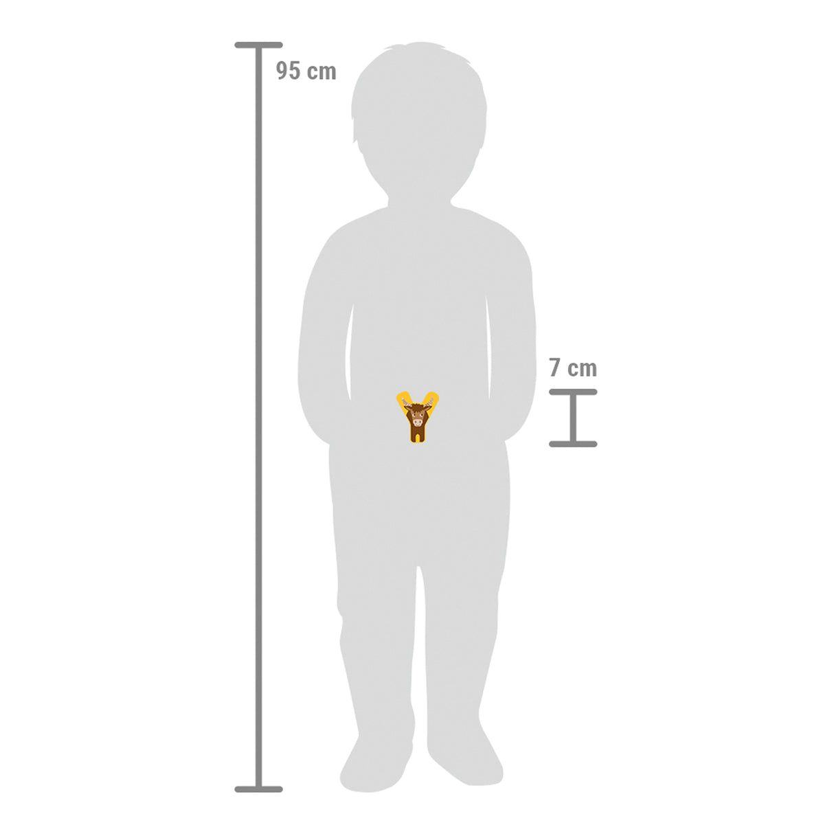 Small foot - lettre enfant animal en bois - y