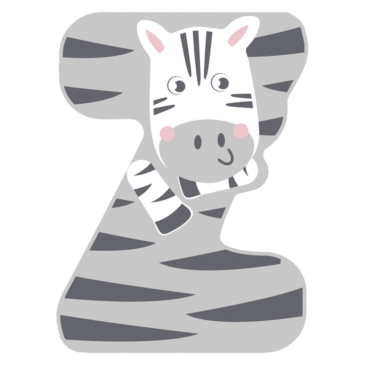 Small foot - lettre enfant animal en bois - z