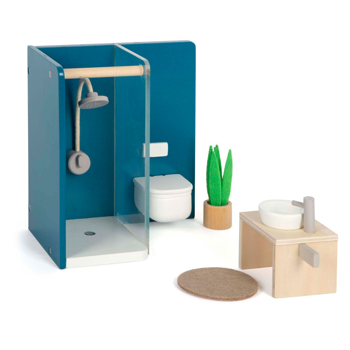 Salle de bain de meubles de maison de poupée en bois Small Foot