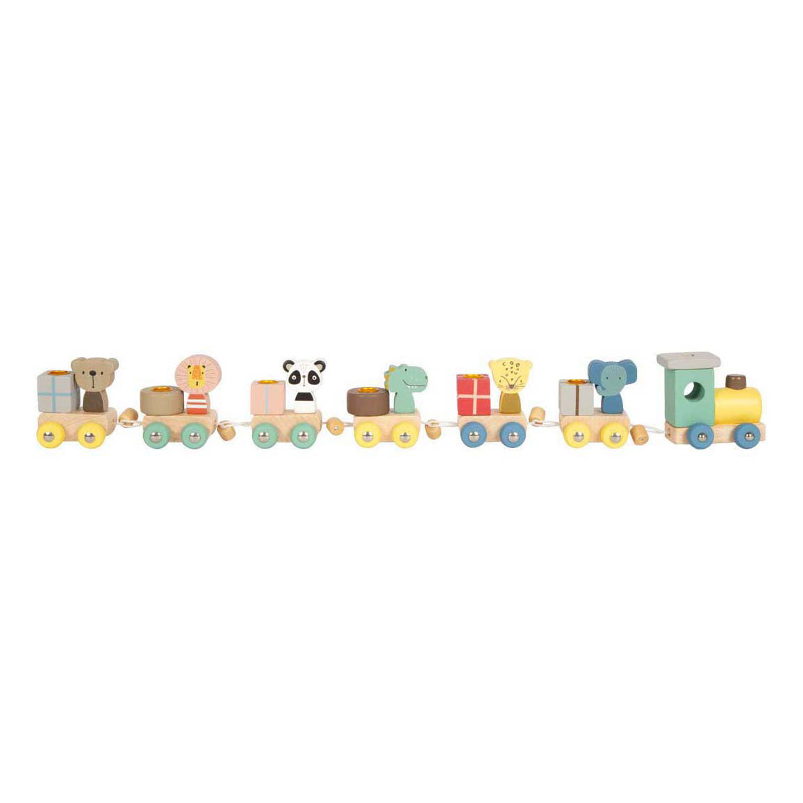 Small foot - train d'anniversaire en bois avec animaux