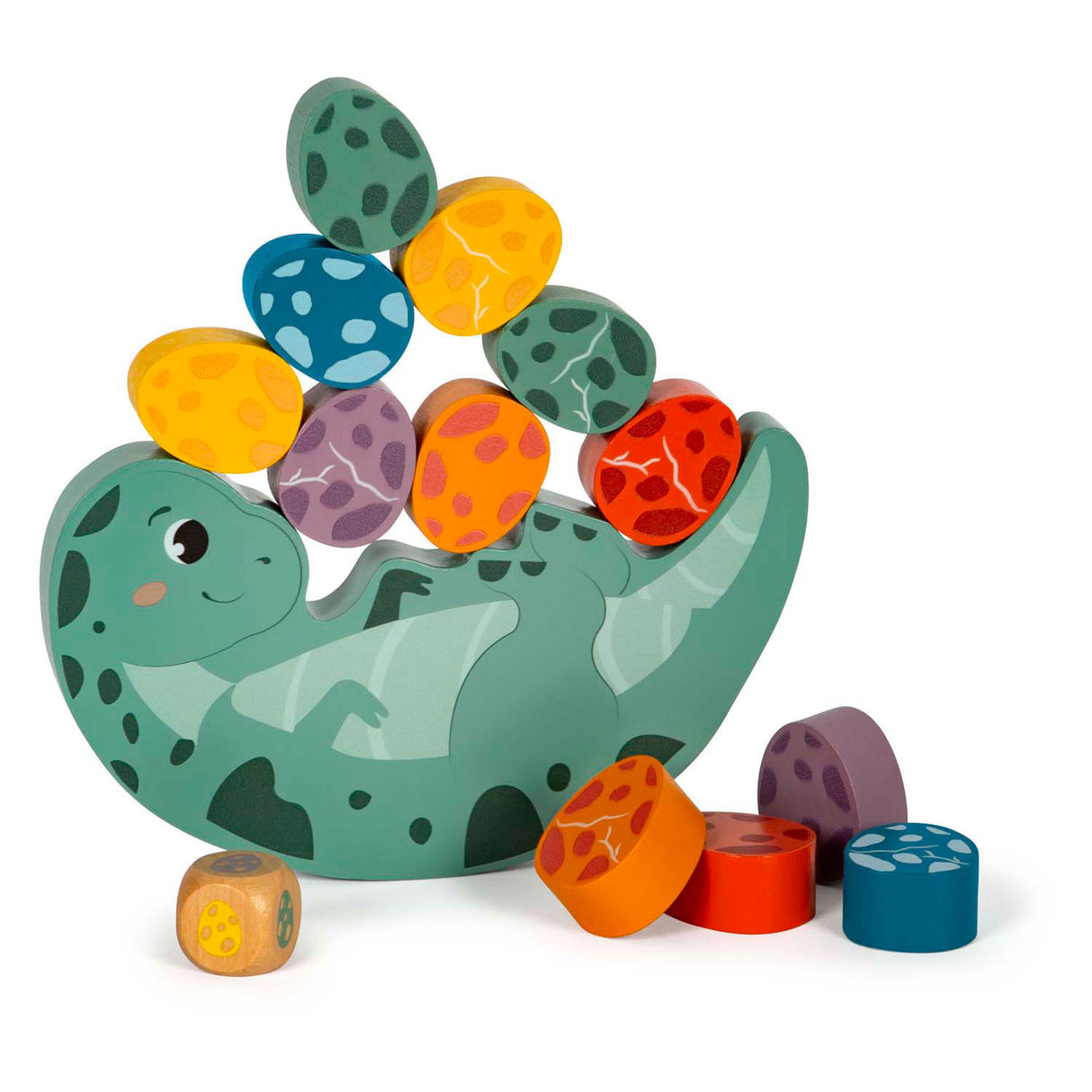 Small foot - jeu d'équilibre en bois dinosaure, 14 pcs.