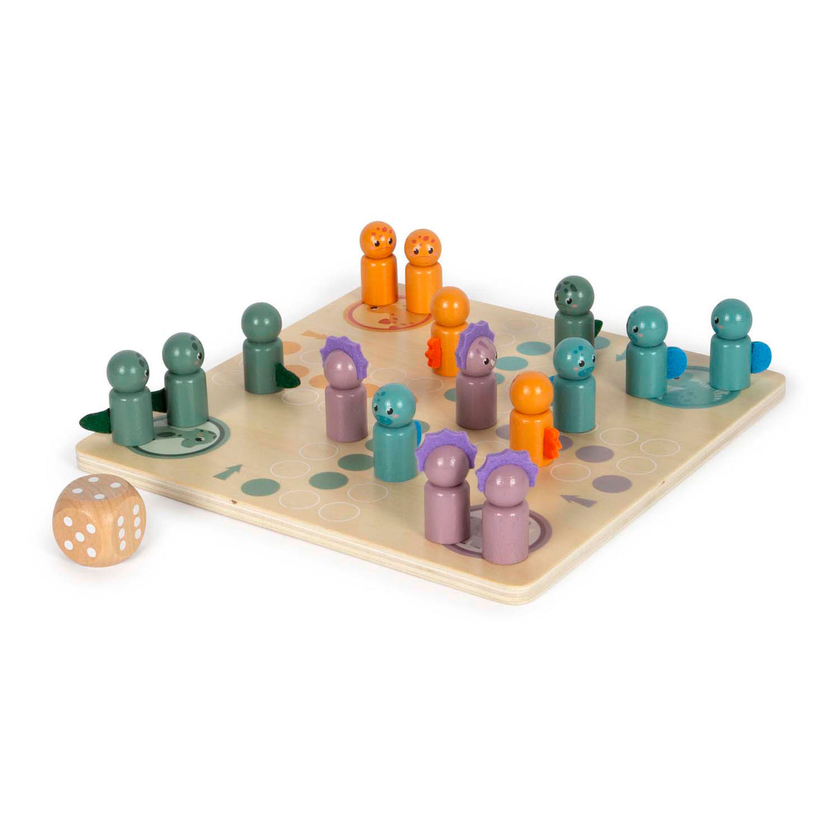 Small foot - jeu de dino ludo en bois
