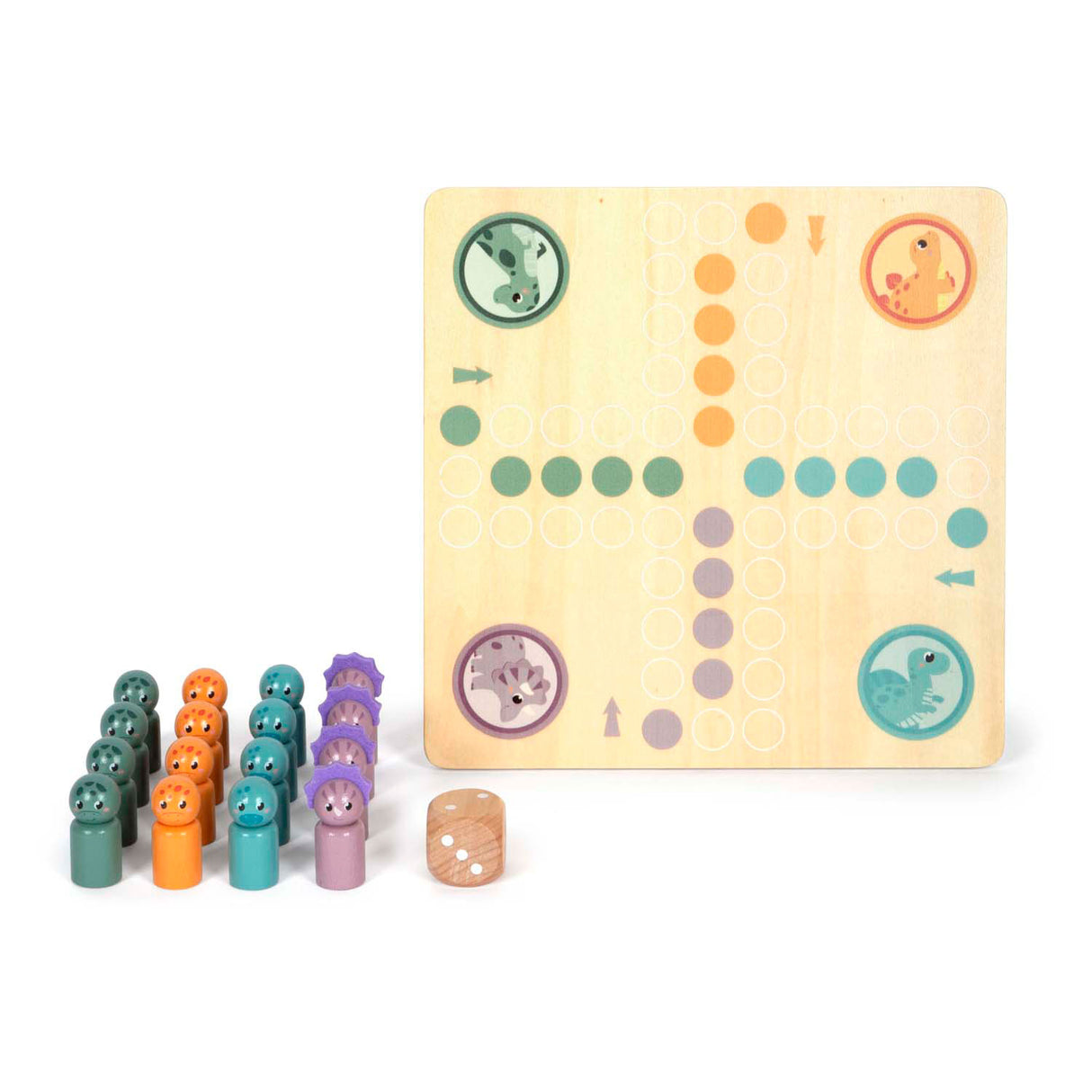 Small foot - jeu de dino ludo en bois