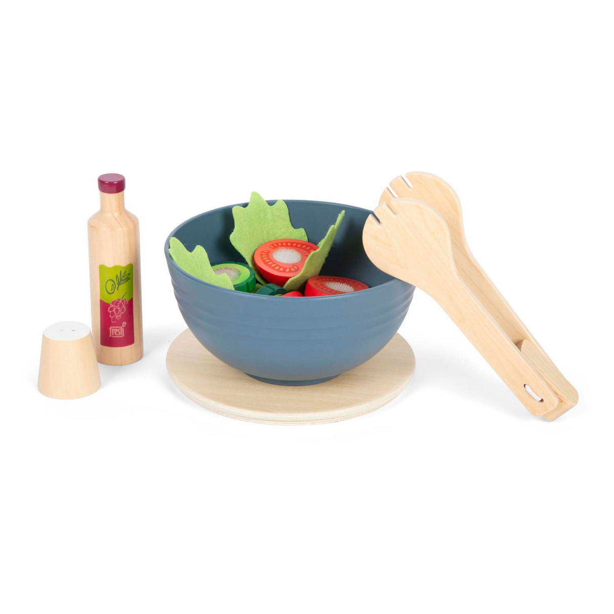 Small foot - ensemble de jeu de salade de nourriture en bois, 11 pièces.