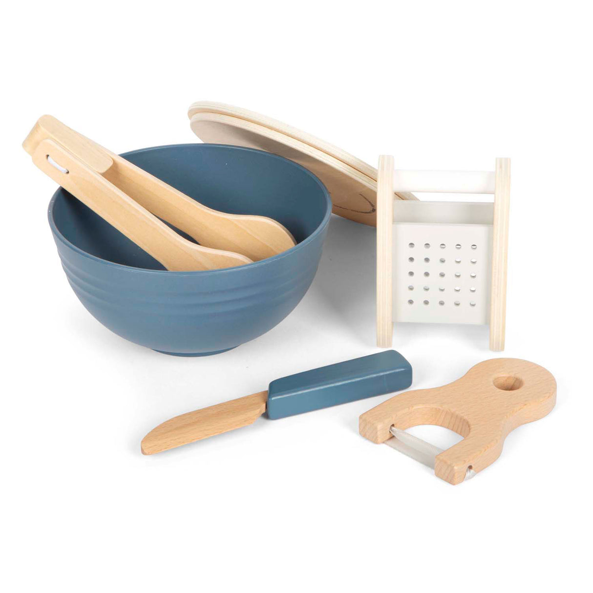 Small foot - ensemble de jeu de salade de nourriture en bois, 11 pièces.