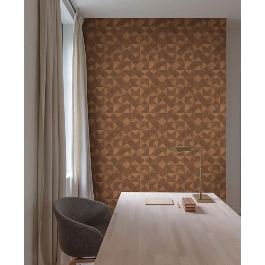 NOORDWAND Fond d'écran Topchic Graphic Facet Metallic Oranje