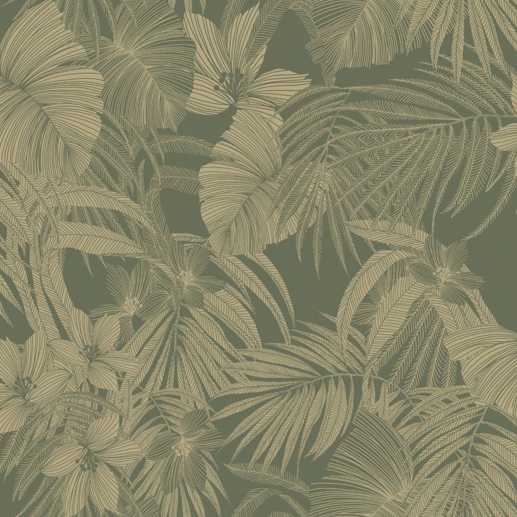 Fond d'écran des wallcoverings néerlandais Joelle Green et Gold Couleurs