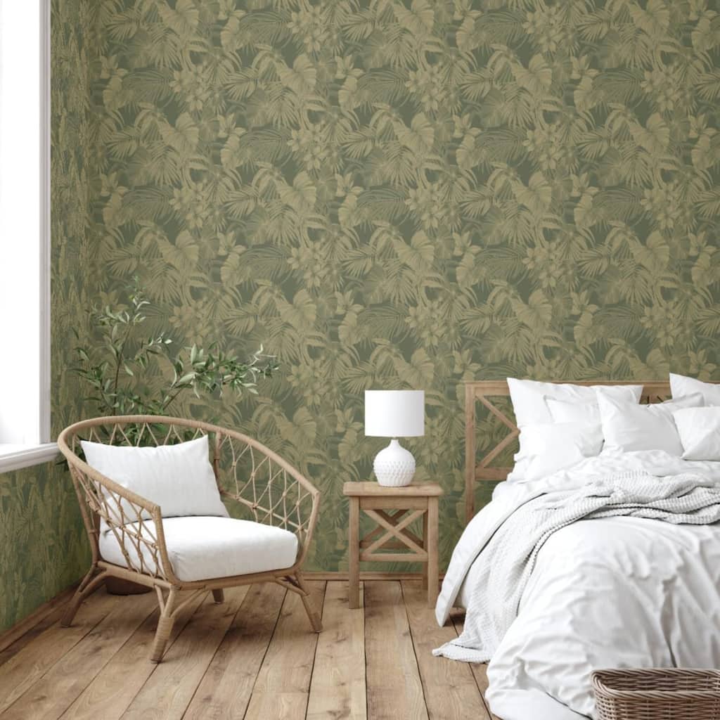 Fond d'écran des wallcoverings néerlandais Joelle Green et Gold Couleurs