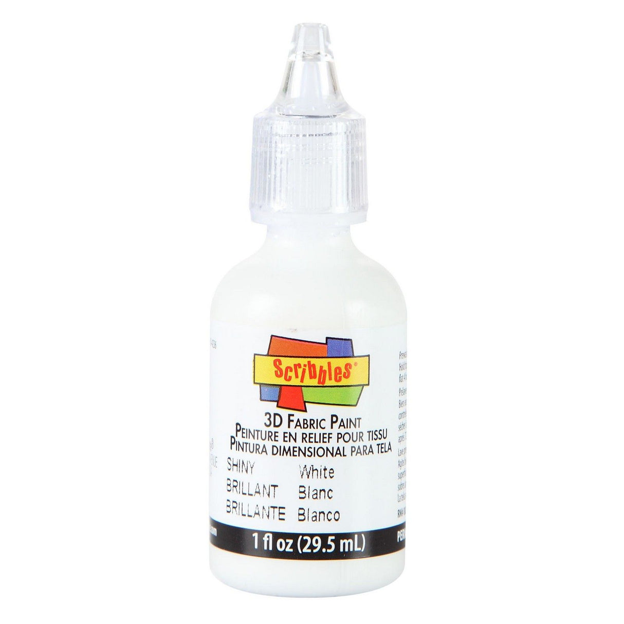Scribbles • Peinture textile 3D brillante 29,5ml blanc
