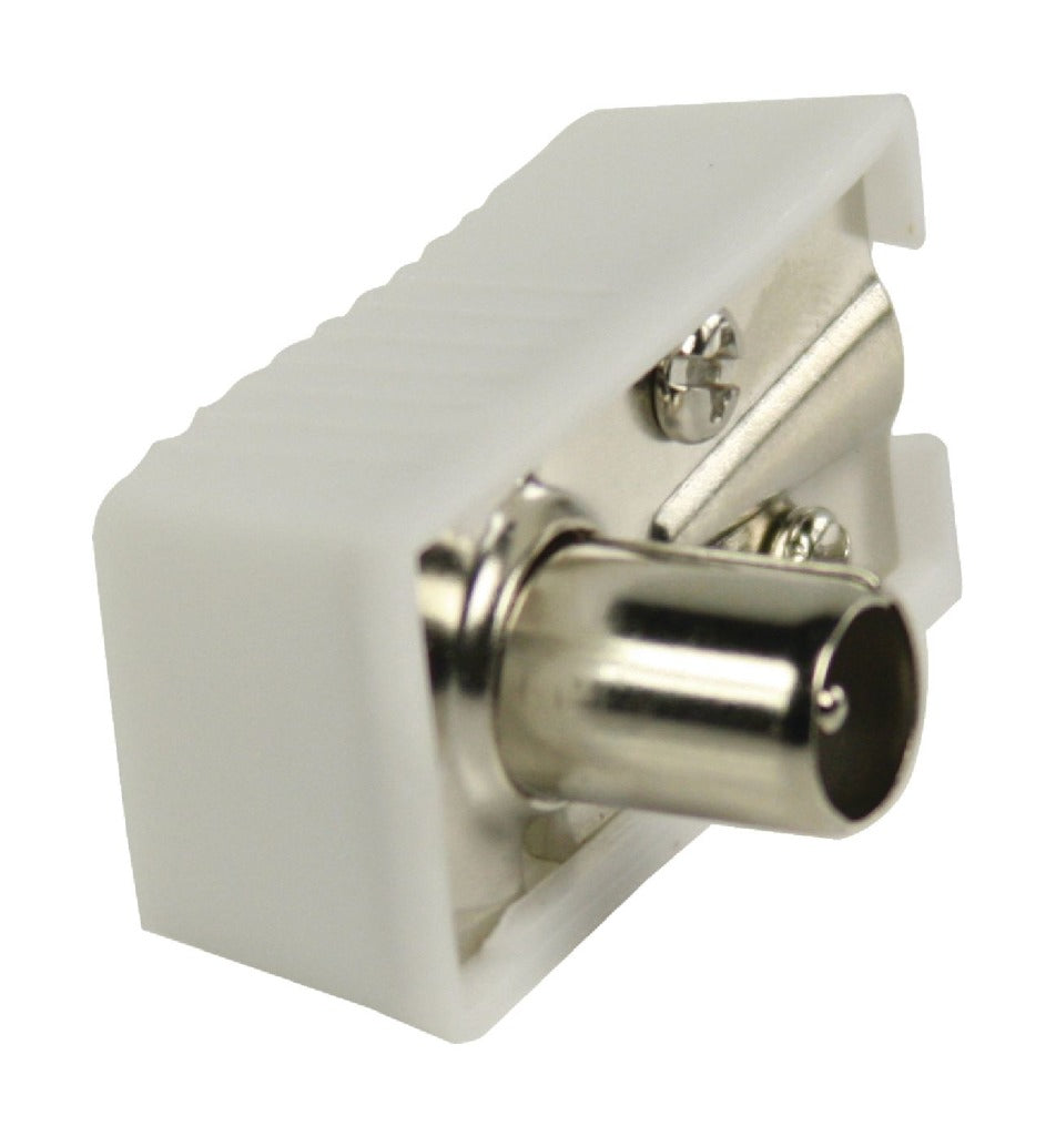 Valueline vlsp40900w connecteurs coaxiaux coudés coax mâle blanc