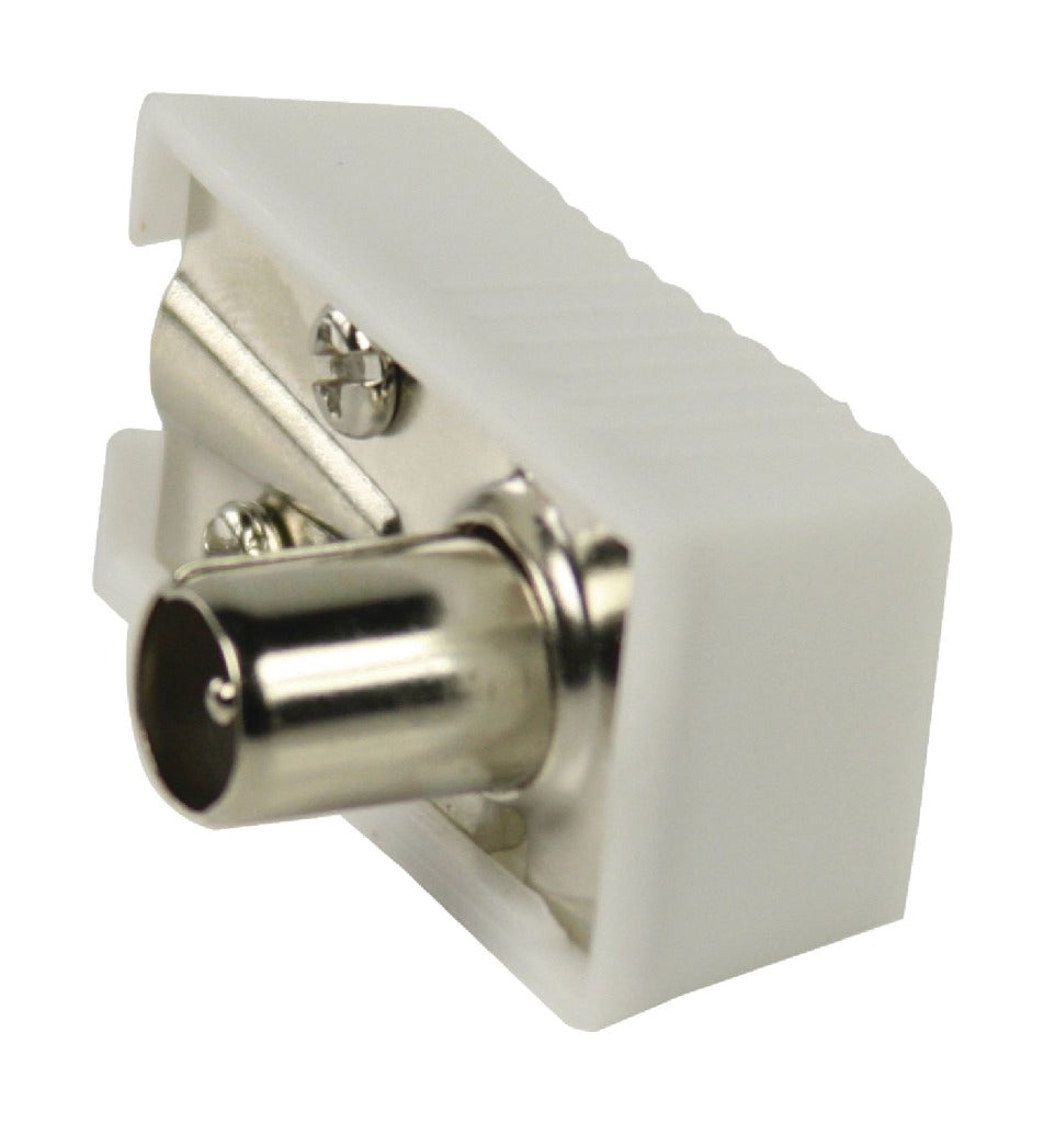 Valueline vlsp40900w connecteurs coaxiaux coudés coax mâle blanc