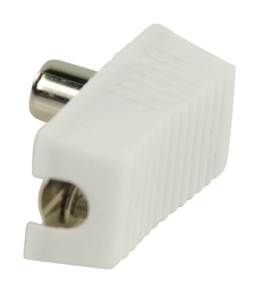 Valueline vlsp40900w connecteurs coaxiaux coudés coax mâle blanc