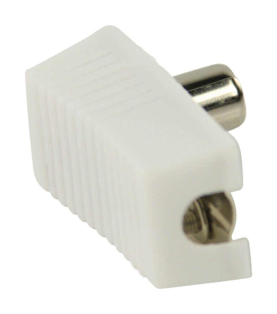 Valueline vlsp40900w connecteurs coaxiaux coudés coax mâle blanc