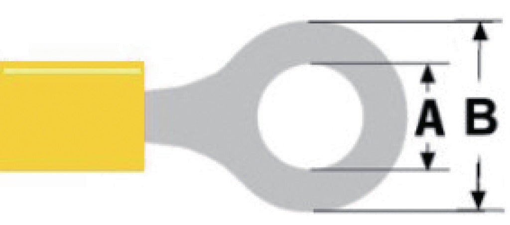 Valueline st-204 cosse de câble jaune 100 pièces