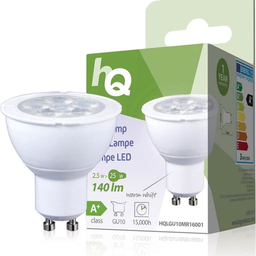 Réflecteur LED HQ 2,5W 140 lumens Gu10