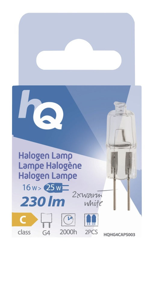 HQ HG4 CAPS003 lampe halogène capsule G4 16 W 230 lm 2 800 K
