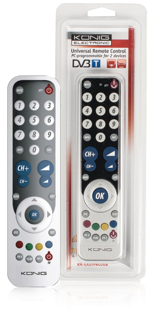 K ouml;nig könig kn-easypro20b télécommande universelle programmable avec PC pour 2 appareils