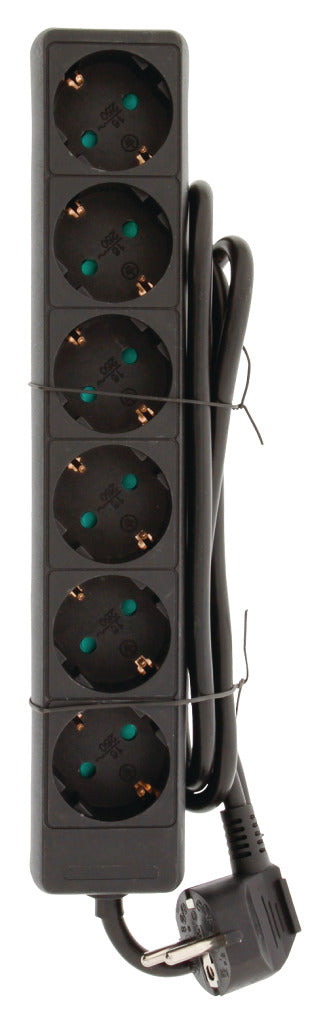 Valueline vles615f001bl prise 6 voies 1,50 m noir
