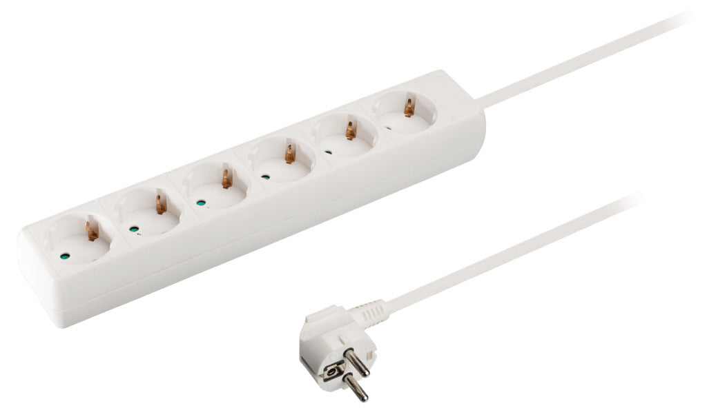 Valueline vles630f001wh prise 6 voies 3,00 m blanc