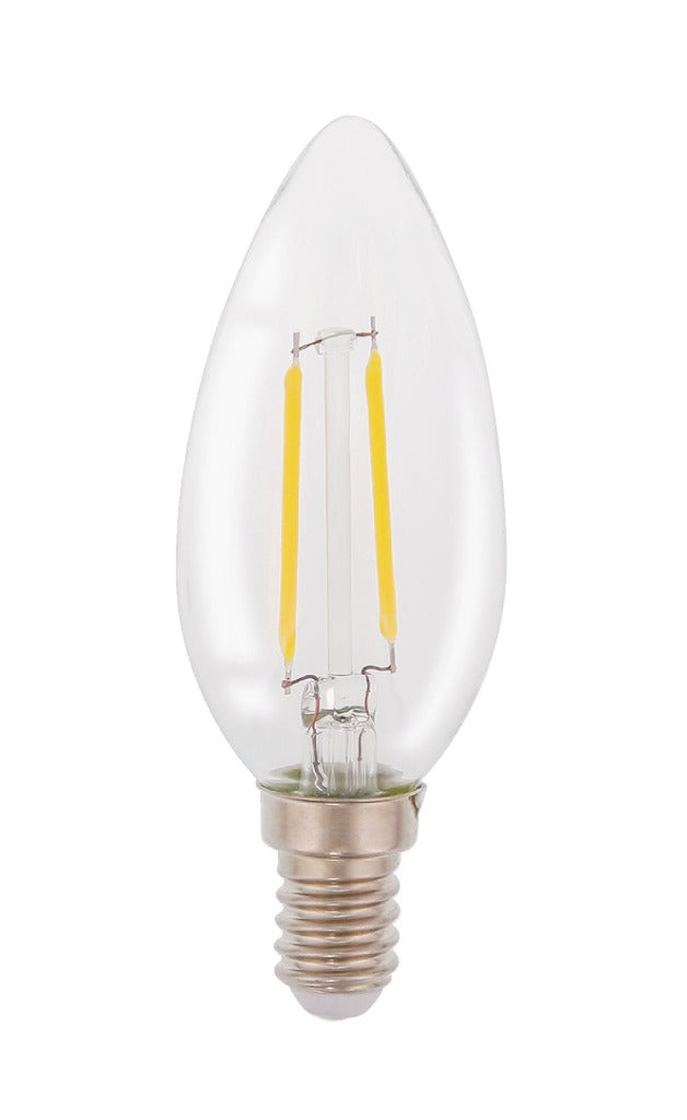 HQ LFE14CAND001 Lampe à Filament Rétro LED E14 Bougie 2W 210LM 2700K