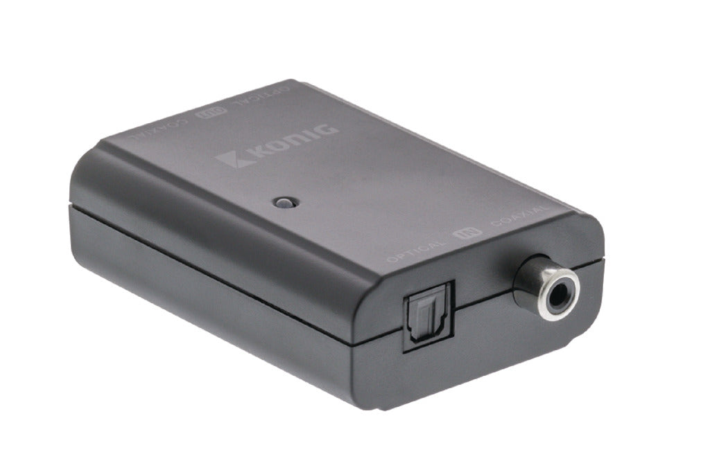 K ouml;nig König KNACO2502 Convertisseur audio numérique 1x Toslink femelle + 1x S PDIF (RCA) femelle 1x Toslink femelle + 1x SPDIF (RCA) femelle gris foncé