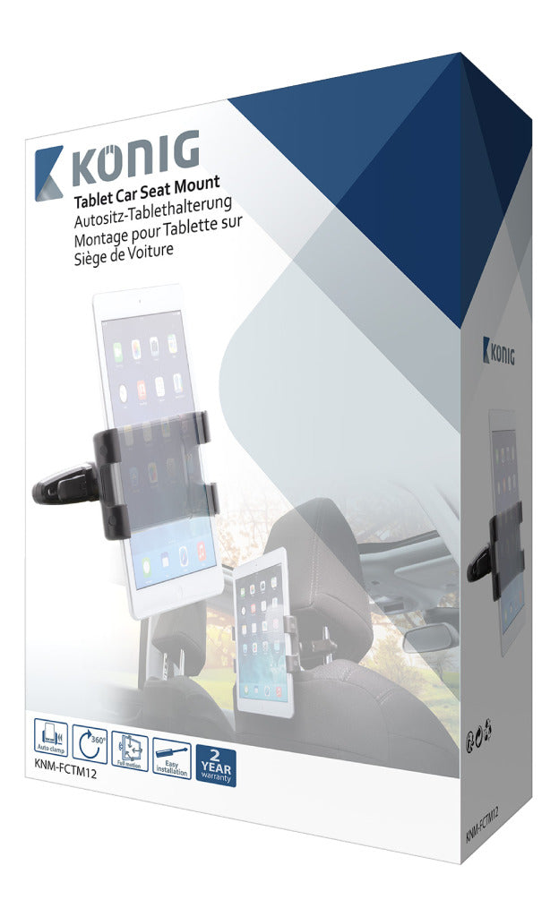 K ouml;nig knm-fctm12 support voiture tablette 360 degrés; rotatif et inclinable 0,7 kg