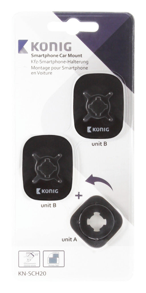 K ouml;nig kn-sch20 support de voiture pour smartphone 360 degrés; fixé