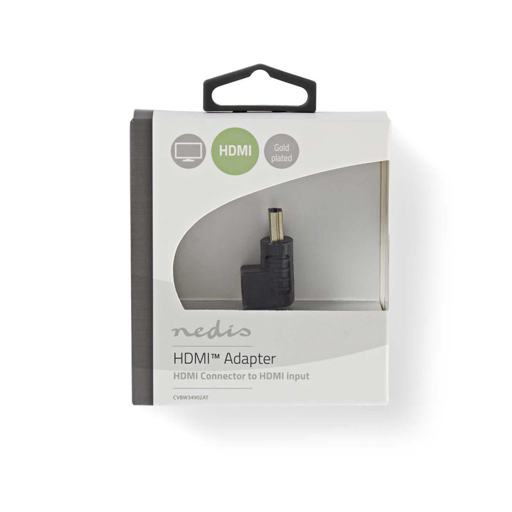 Nedis cvbw34902at adaptateur hdmi connecteur hdmi coudé à 270° - hdmi femelle