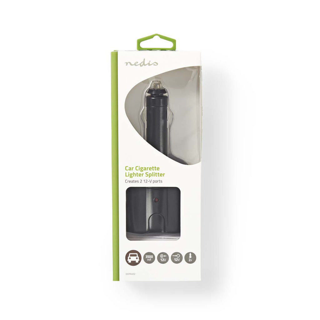 Nedis DCPA002 Adaptateur d'alimentation CC universel 12 VDC Chargeur de voiture 2 voies