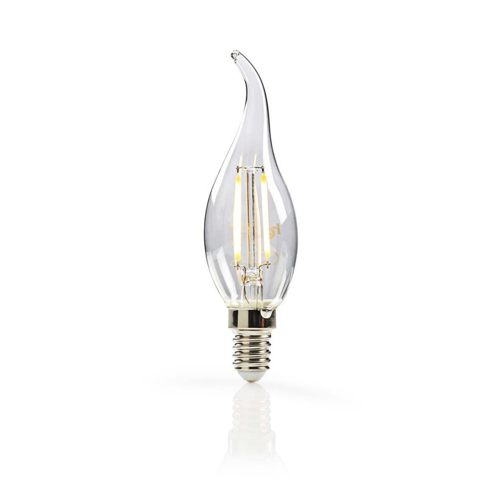Nedis ledbfe14canft1 ampoule LED rétro E14 bougie avec pointe incurvée 2,5 W 250 lm