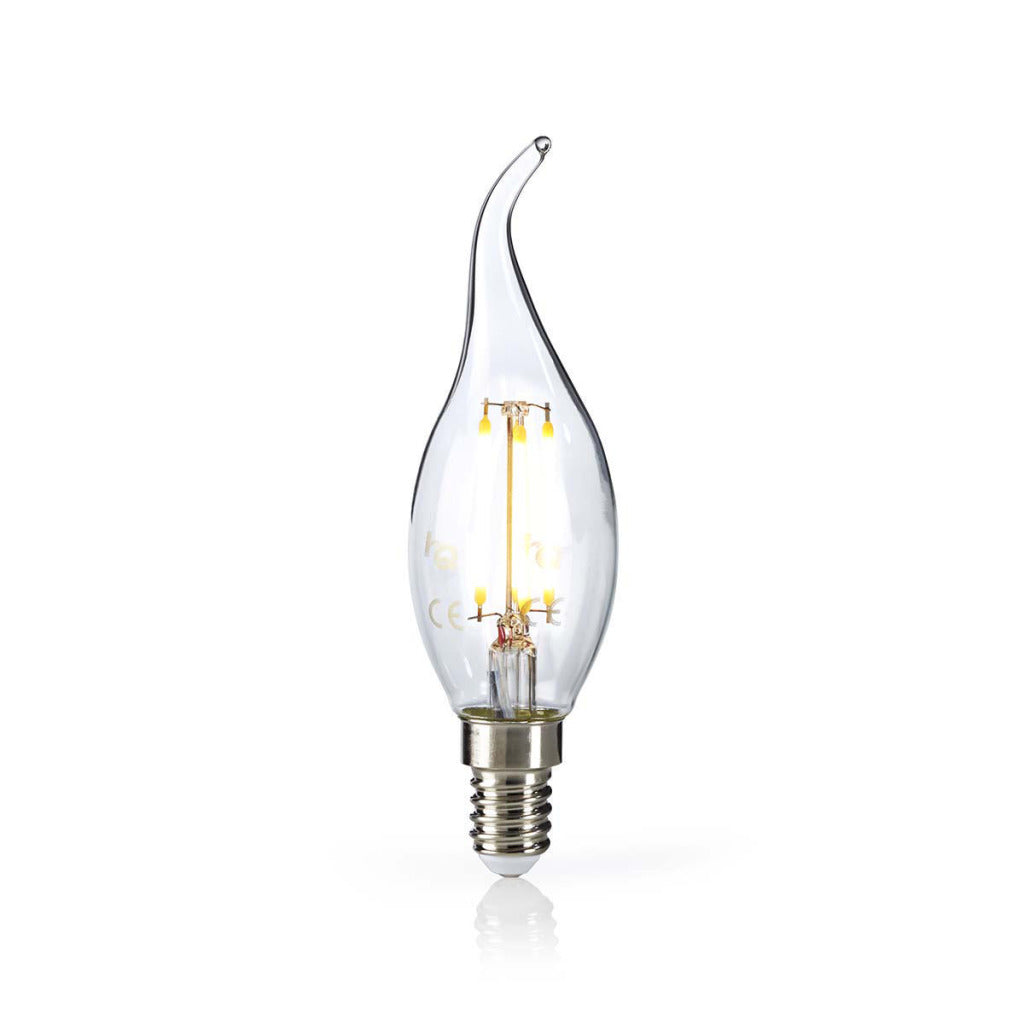 Nedis ledbfe14canft2 ampoule rétro LED bougie e14 avec pointe incurvée 4,8 w 470 lm