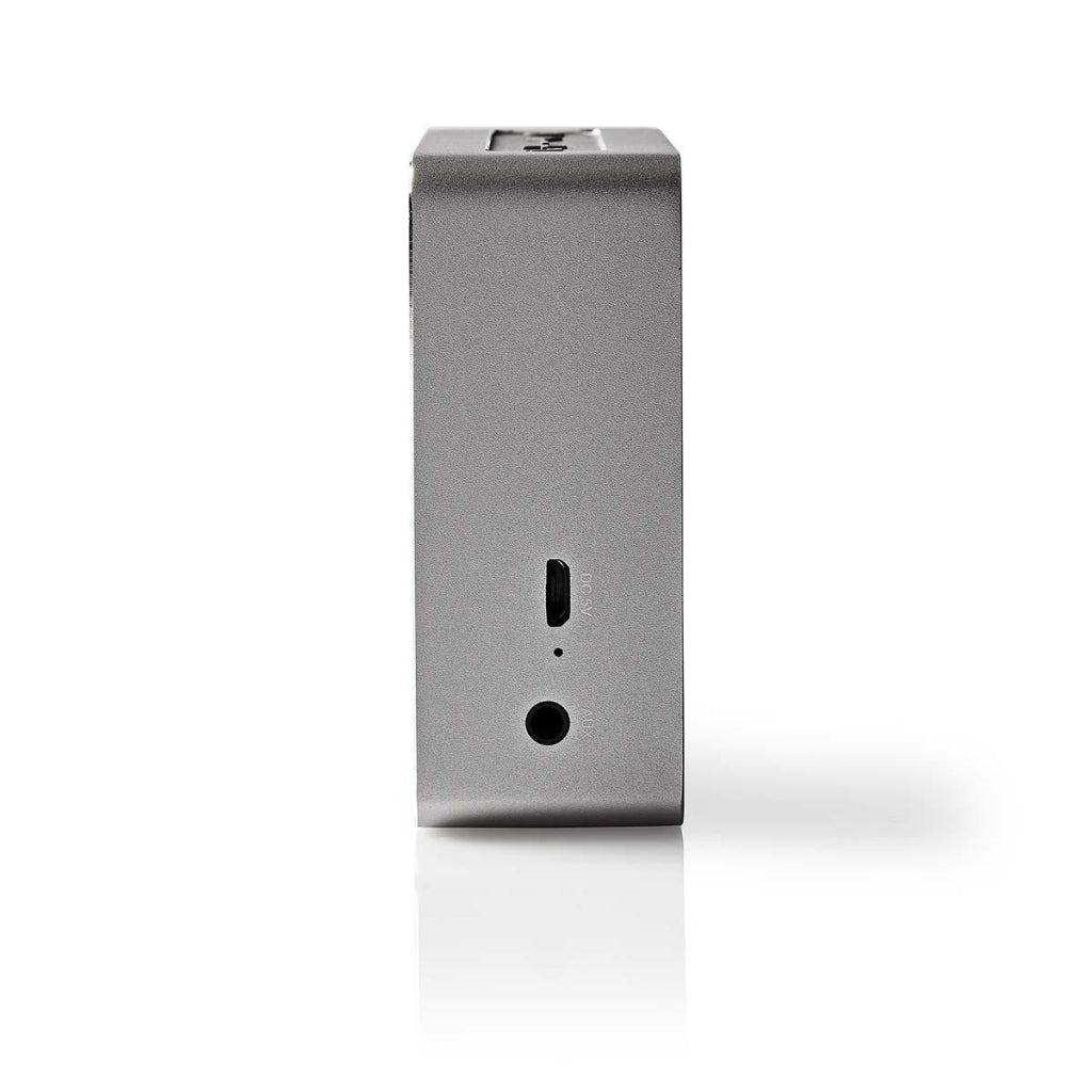 Nedis spbt1002gy haut-parleur avec bluetooth® 15 w design métal gunmetal