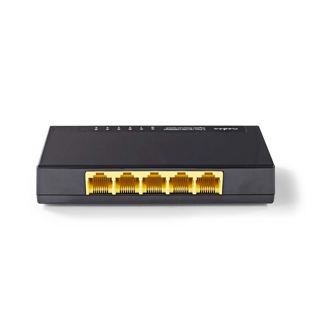 Nedis NSWH5P100BK Commutateur réseau 5 ports 1 Gbit/s Voyants LED
