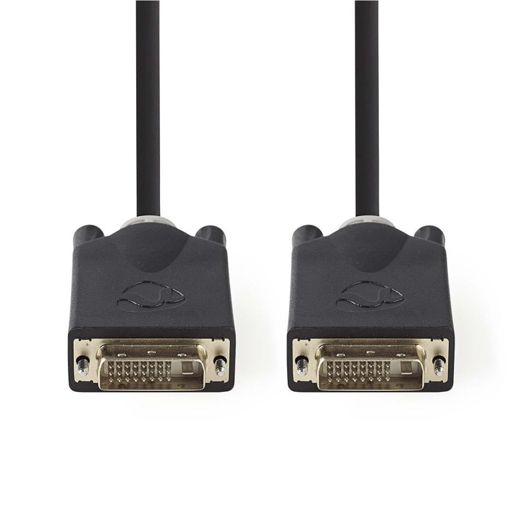 Nedis ccbp32000at20 câble dvi dvi-d 24+1 broches mâle - dvi-d 24+1 broches mâle 2,0 m anthracite