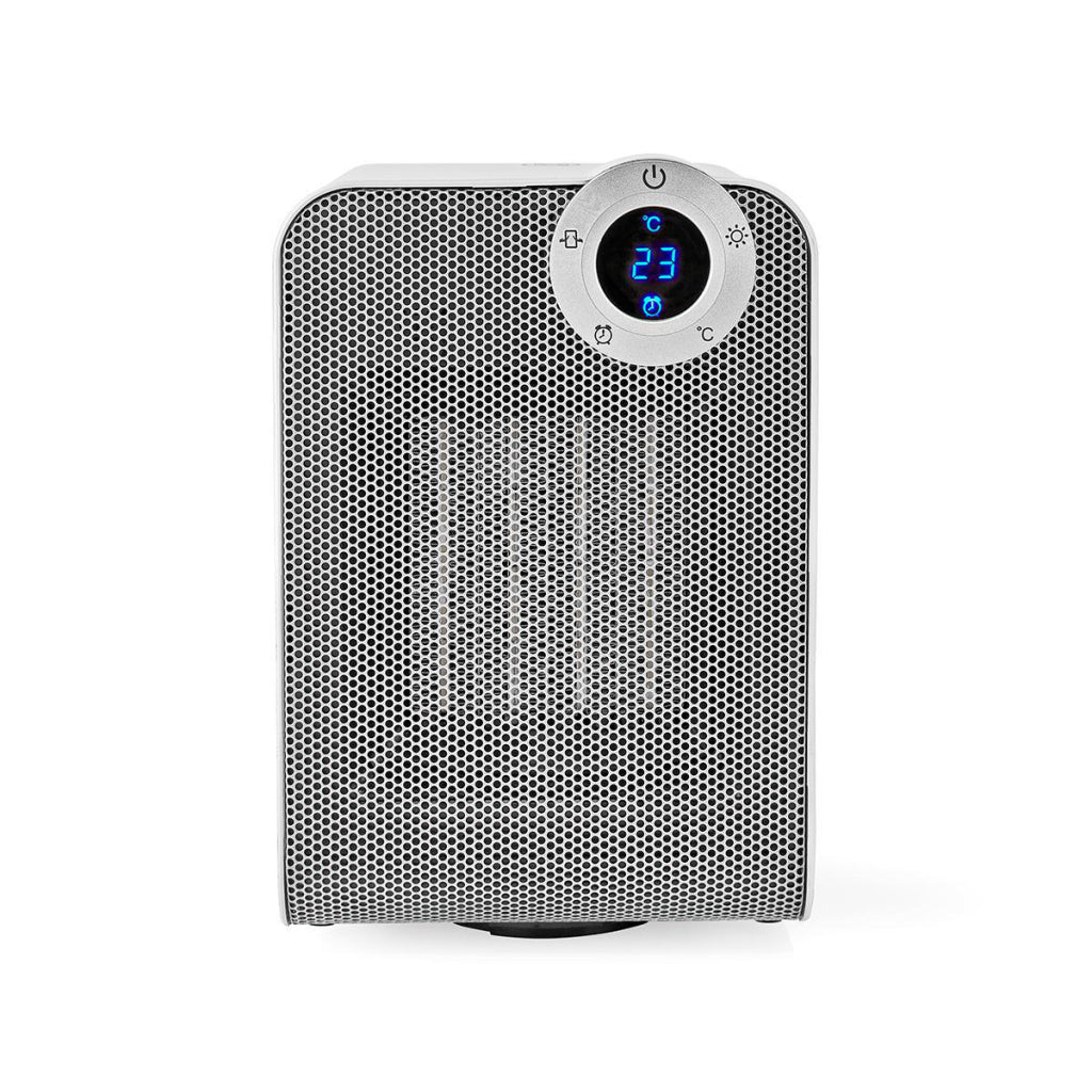 Nedis wififnh20cwt radiateur soufflant intelligent avec thermostat compact wi-fi oscillation 1800 w blanc
