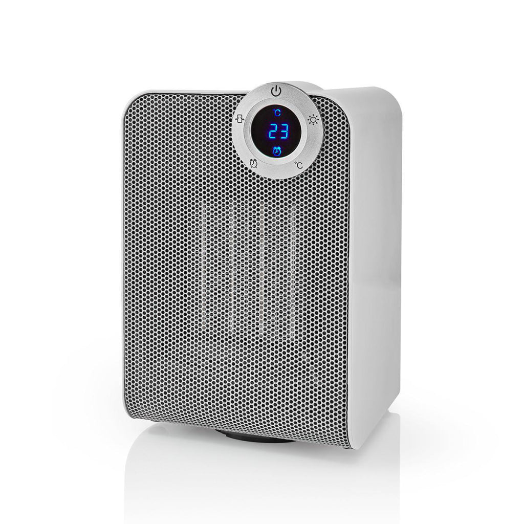 Nedis wififnh20cwt radiateur soufflant intelligent avec thermostat compact wi-fi oscillation 1800 w blanc