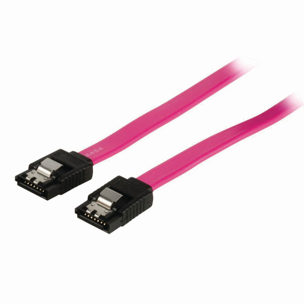 Nedis ccgp73150rd05 câble de données sata 3 go s sata 7 broches femelle avec verrouillage - sata 7 broches femelle avec verrouillage 0,5 m rouge
