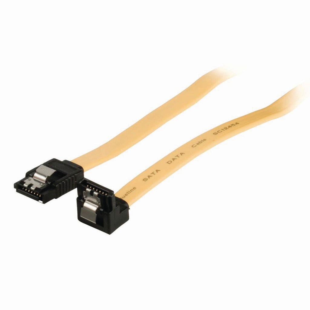 Nedis ccgp73255ye05 câble de données sata 6 Go s sata 7 broches femelle avec verrou - sata 7 broches femelle 90 degrés ; coudé avec serrure 0,5 m jaune
