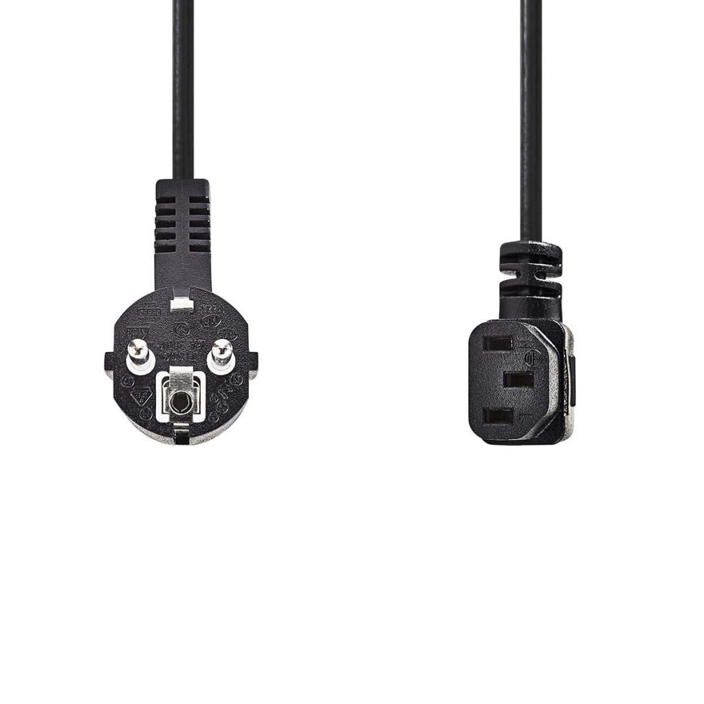 Nedis cegp10020bk100 câble d'alimentation schuko mâle coudé - iec-320-c13 coudé 10 m noir
