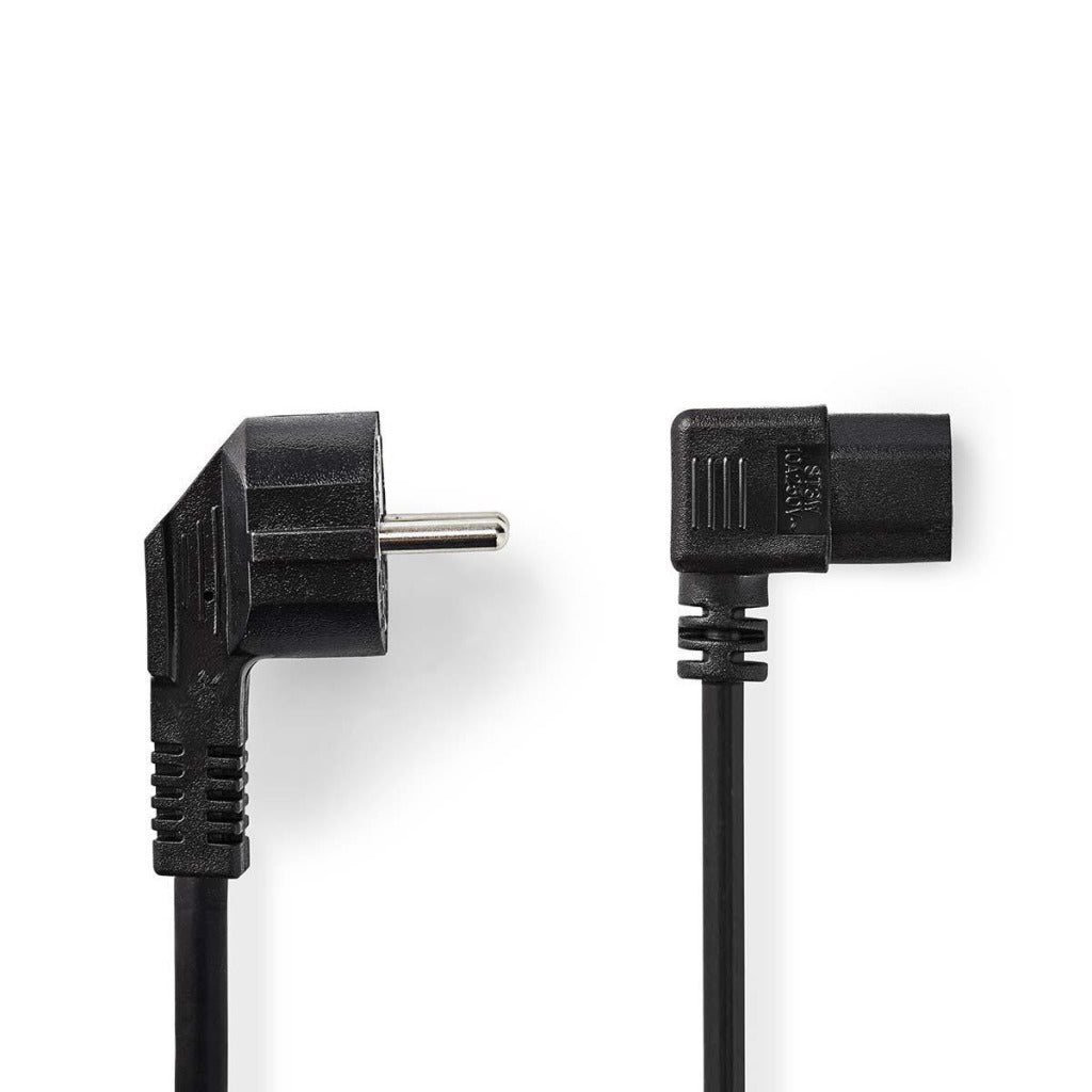 Nedis cegp10020bk100 câble d'alimentation schuko mâle coudé - iec-320-c13 coudé 10 m noir