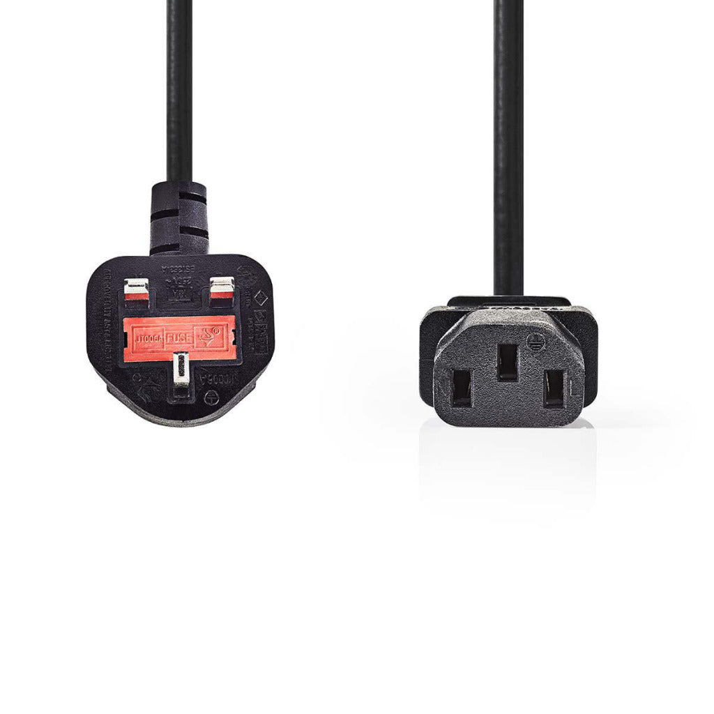 Nedis cegp11100bk20 fiche de câble d'alimentation type g (vk) - iec-320-c13 2,0 m noir